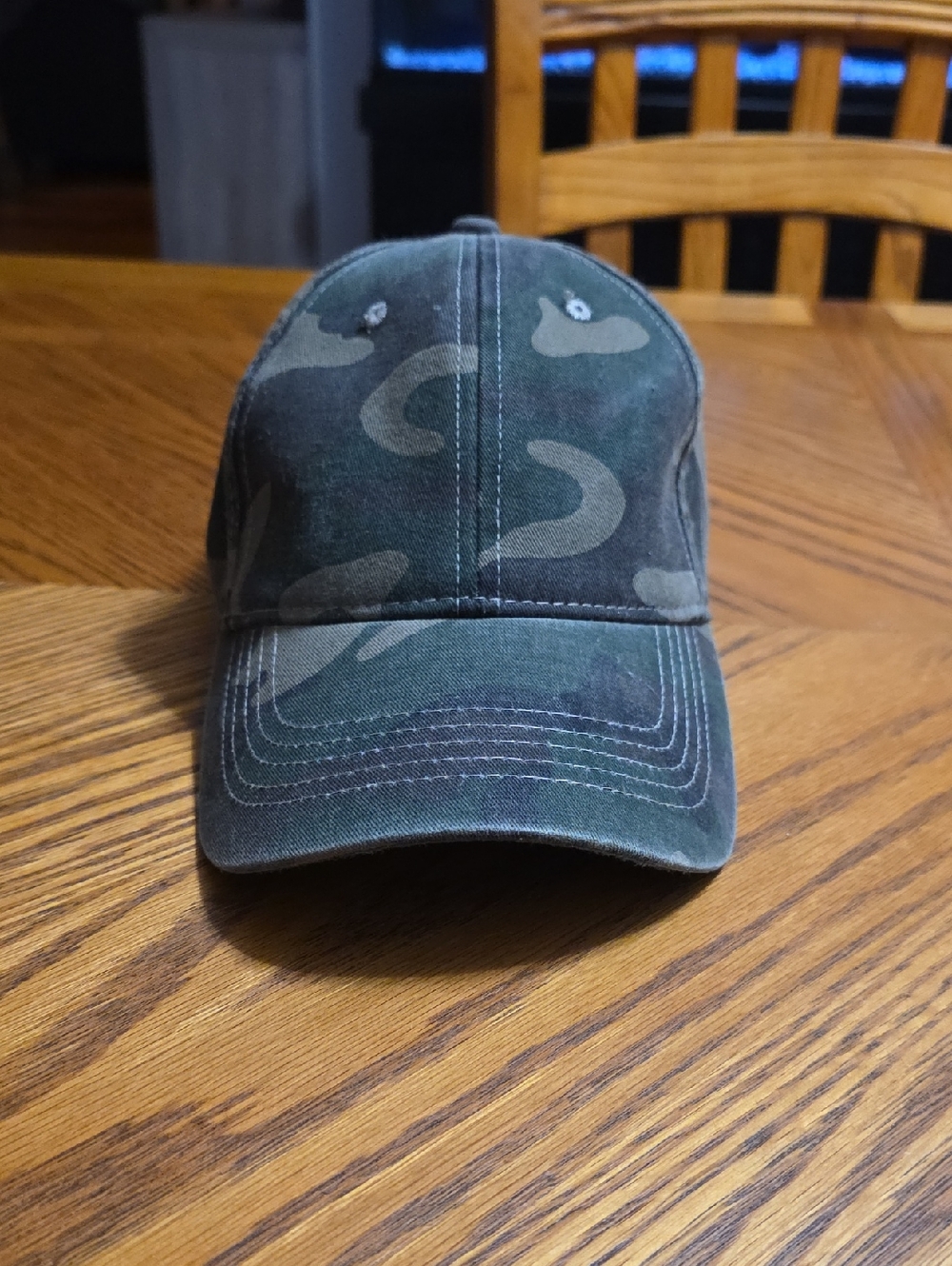 Camo Baseball Cap — Green and Olive
